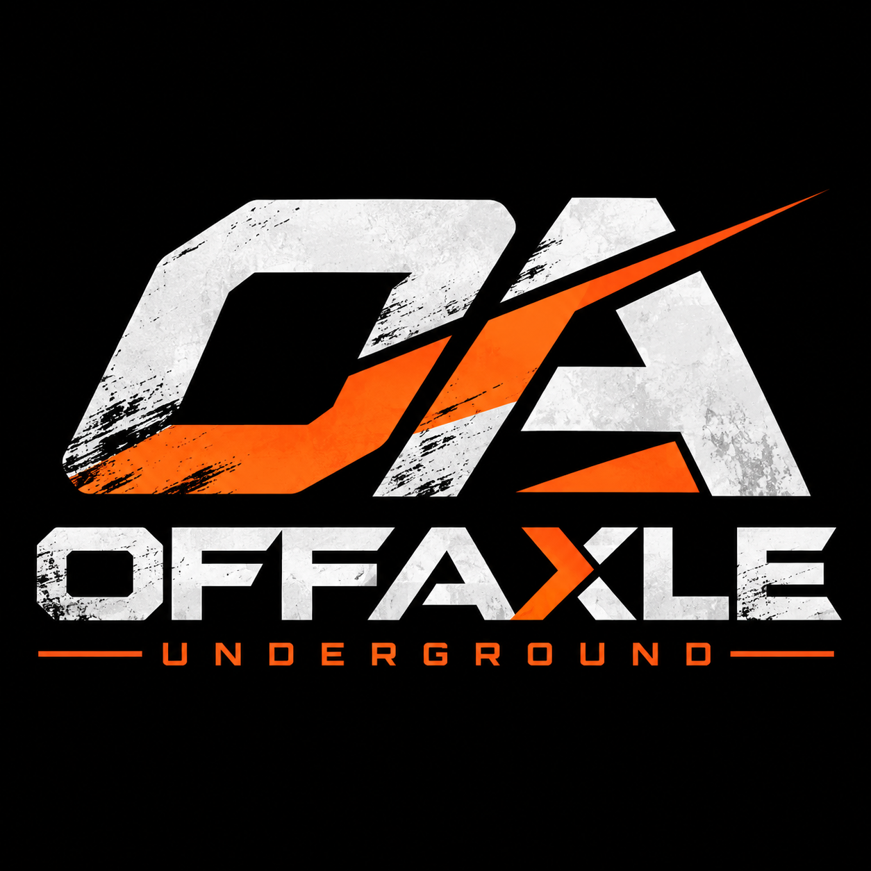 OffAxle Underground white and orange OA logo